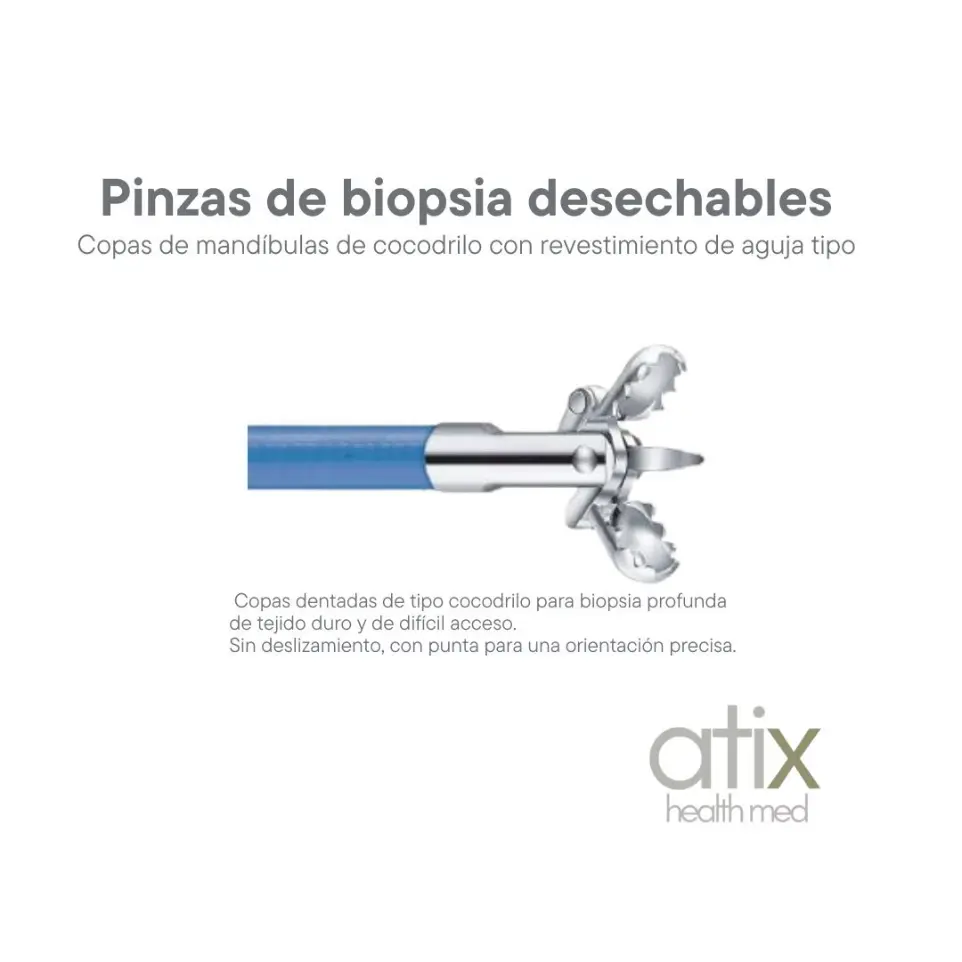 Pinza de biopsia desechable para colonoscopia, diseño ergonómico para procedimientos médicos seguros y precisos