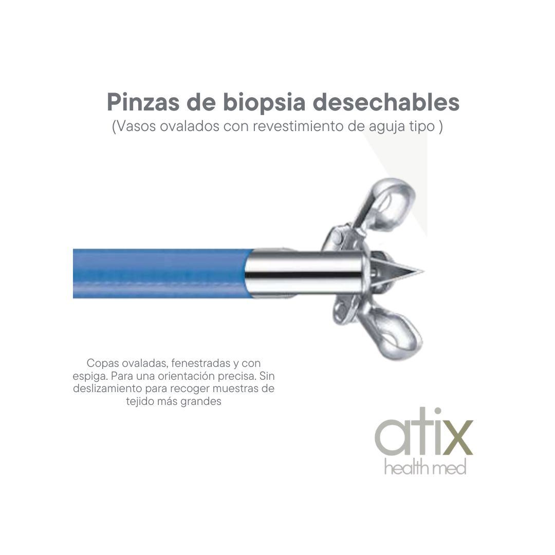 Pinza de biopsia desechable para colonoscopia, diseño ergonómico para procedimientos médicos seguros y precisos