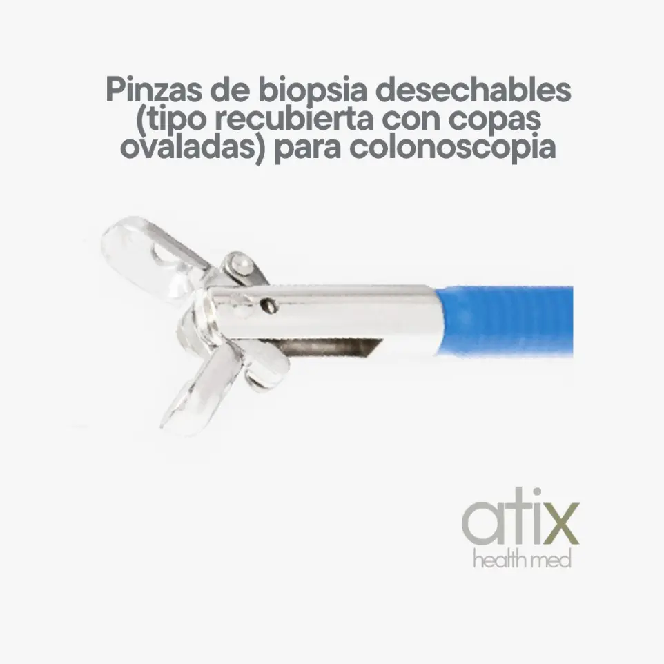 Pinzas de biopsia desechables tipo copa ovalada para colonoscopia, marca ALTON, modelo AC-AF-D2423BT. Pinzas de biopsia desechables tipo copa ovalada para colonoscopia marca ALTON