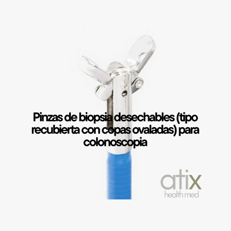 Pinzas de biopsia desechables tipo copa ovalada para colonoscopia, marca ALTON, modelo AC-AF-D2423BT. Pinzas de biopsia desechables tipo copa ovalada para colonoscopia marca ALTON