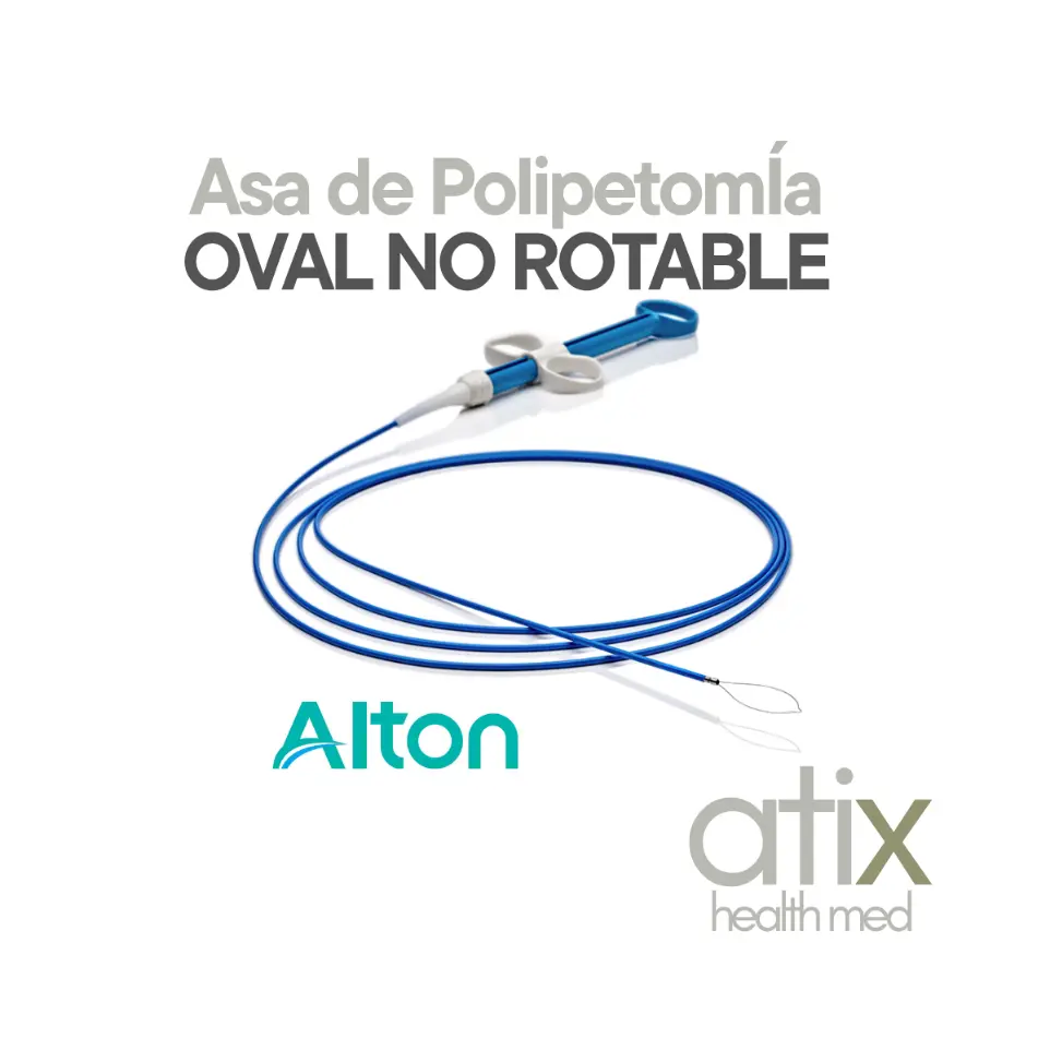 Asa OVAL Rotable Desecha "Alton Asa OVAL de polipectomía Rotable para alta frecuencia con lazo trenzado, instrumento endoscópico para resección precisa y coagulación simultánea de pólipos"