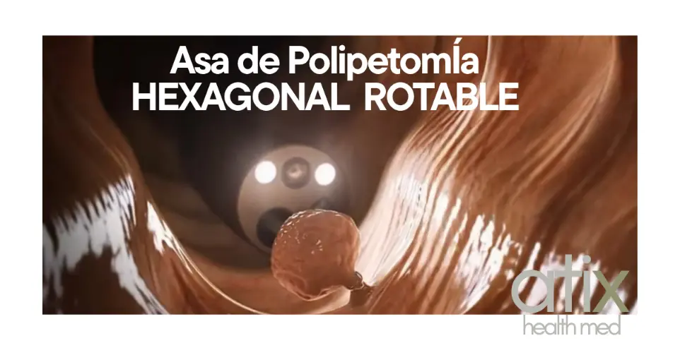 "Alton Asa Hexagonal de polipectomía Rotable para alta frecuencia con lazo trenzado, instrumento endoscópico para resección precisa y coagulación simultánea de pólipos"