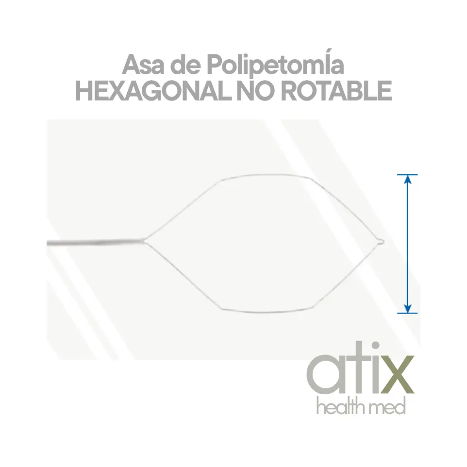 Asa Hexagonal NO Rotable Desechable Alton Medical para Polipectomía con alta frecuencia "Alton Asa Hexagonal de polipectomía NO Rotable para alta frecuencia con lazo trenzado, instrumento endoscópico para resección precisa y coagulación simultánea de pólipos"