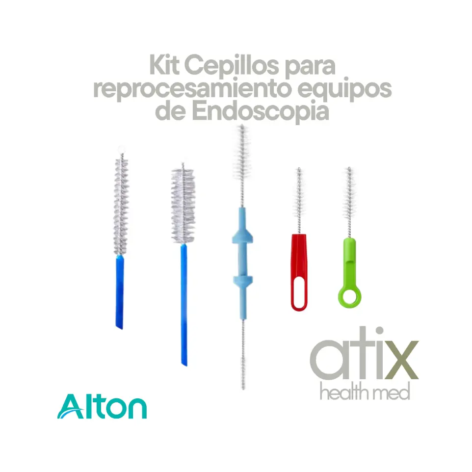 Kit de Cepillos para Reprocesamiento de Endoscopios | Limpieza Segura y Profesional Kit de cepillos para limpieza y reprocesamiento de endoscopios
