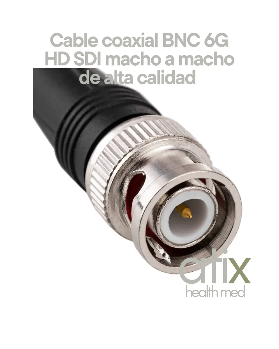 Cable SDI RG59 de 60 cm con conectores BNC macho a macho, blindaje doble y funda resistente para transmisión de video profesional