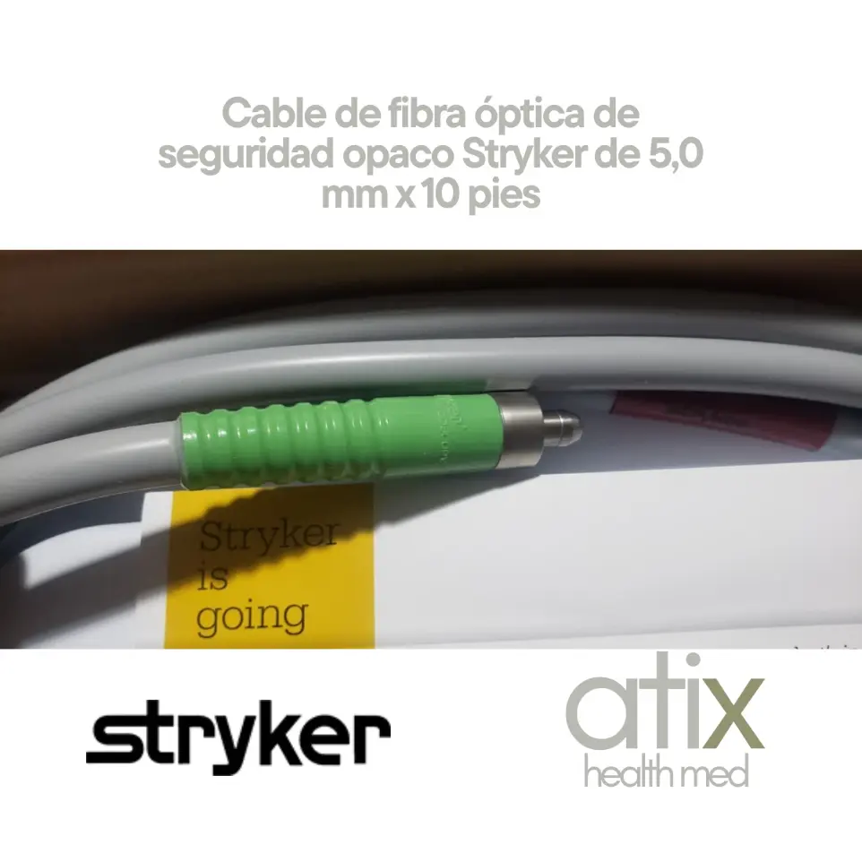 Cable de fibra óptica de seguridad opaco Stryker 5,0 mm x 10 pies
