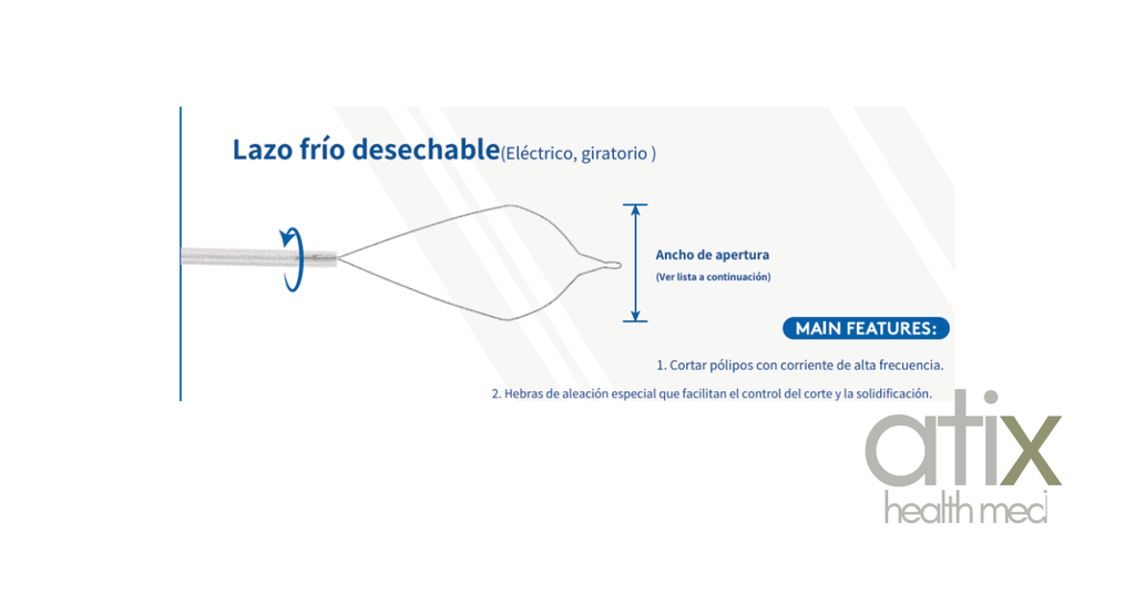 Alton Asa de Polipectomia Rotable / Uso CON Alta Frecuencia Para Colonoscopia