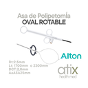 Alton Asa de Polipectomía OVAL ROTABLE para uso CON ALTA FRECUENCIA con lazo trenzado