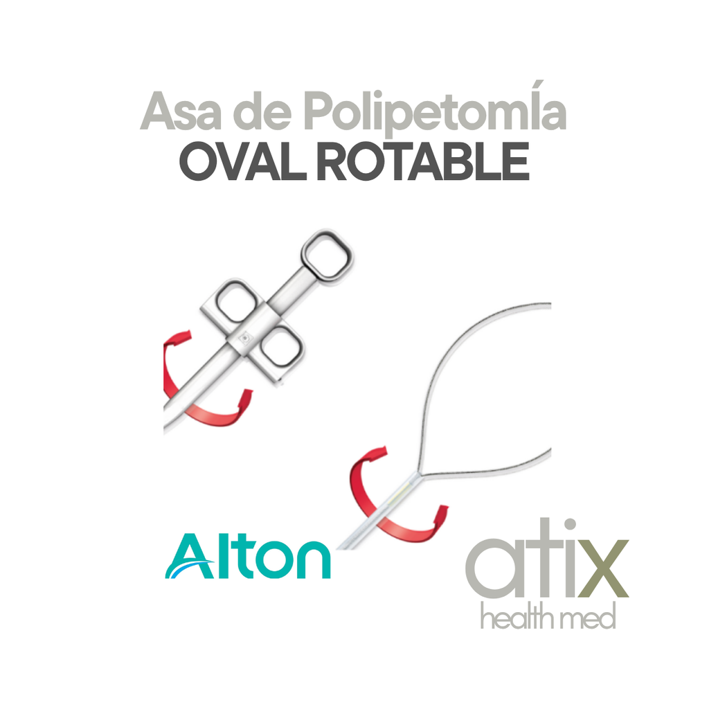 Alton Asa de Polipectomía OVAL ROTABLE para uso CON ALTA FRECUENCIA con lazo trenzado