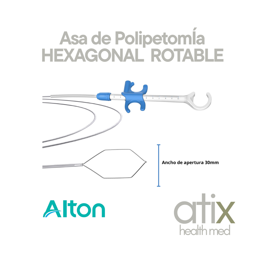 Alton Asa de Polipectomia Hexagonal Rotable uso Con Alta Frecuencia  para Gastroscopio