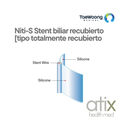 TaeWoong Niti-S Stent biliar Recubierto [Full Covered-Type] AUTOEXPANDIBLE 