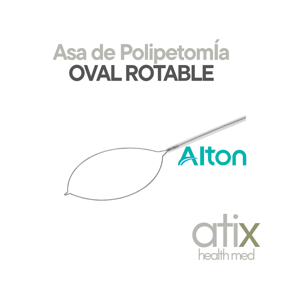 Alton Asa de Polipectomía OVAL ROTABLE para uso CON ALTA FRECUENCIA con lazo trenzado