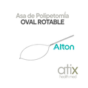 Alton OVAL ROTATABLE Polypectomy Handle for HIGH FREQUENCY use with braided loop