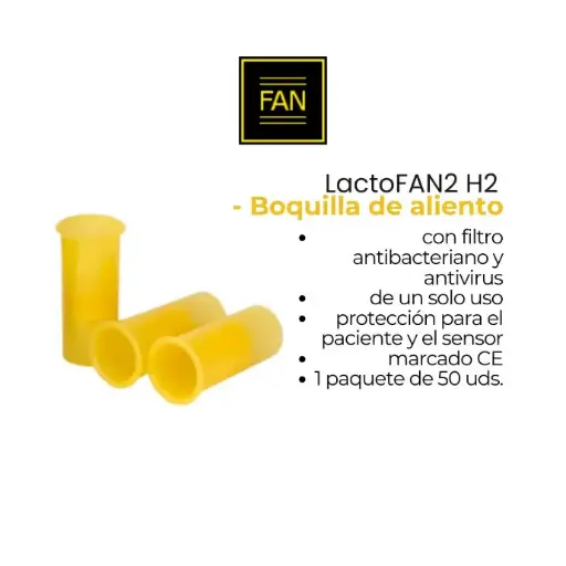 LactoFAN2 Kit de 50 Boquillas desechables, para soplar, con filtro 2-vias.